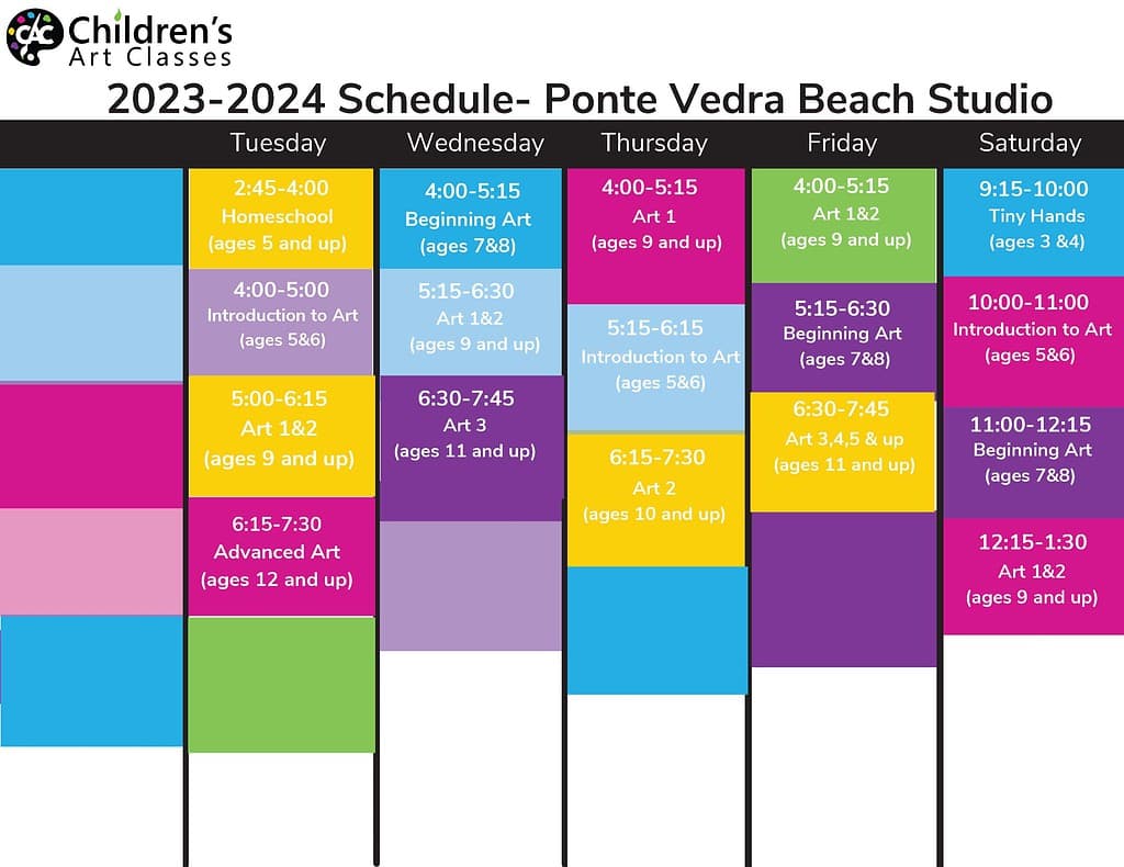 Kids Art Classes 2023-2024 RUTHERFORD