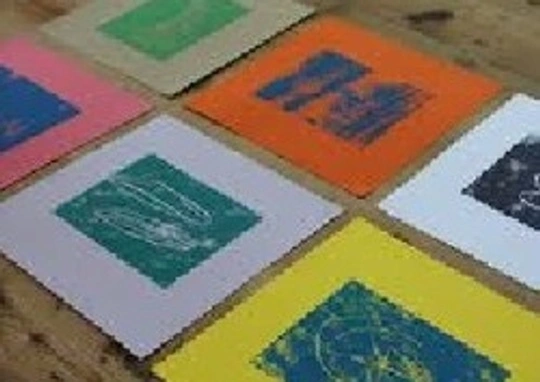 Stamp printed materials