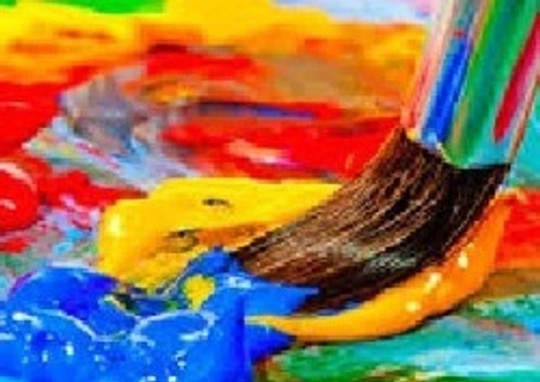 Paintbrush mixing paint