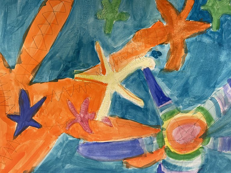 starfish watercolor painting