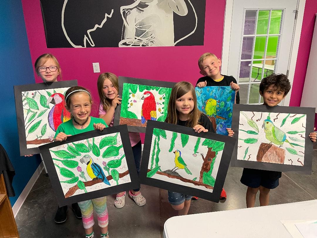 library makers: Toddler Art Class: Painting Branches